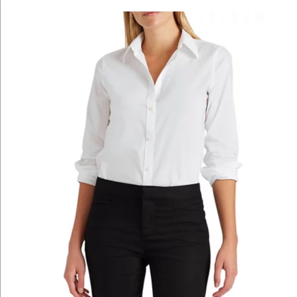 Women’s Chaps No Iron Women’s Dress Shirt, white